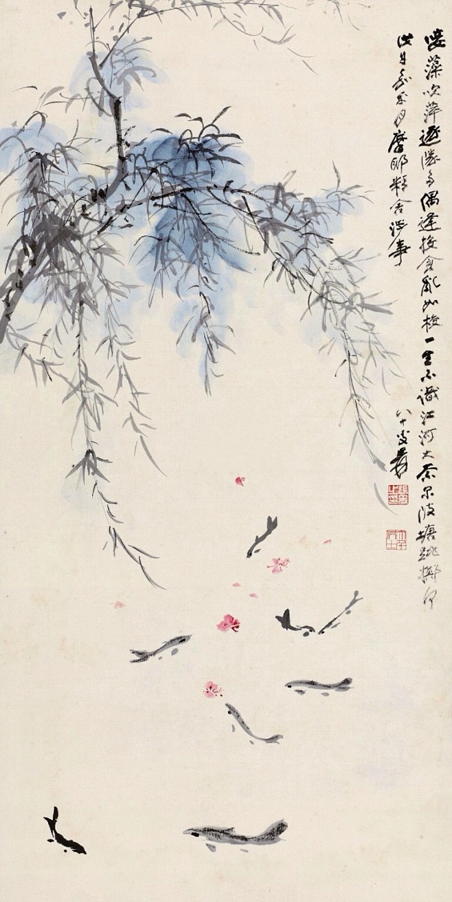 张大千所绘花鸟