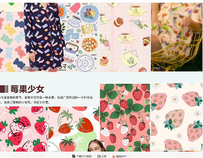 鬼马少女--女装真丝家居服图案趋势-PO...