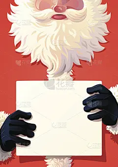 圣诞老人举着歌