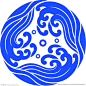 圆形波浪海浪纹理