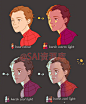 #资源君# 一组形体的不同光源参考！拿去练习，转需~ ​​​​
