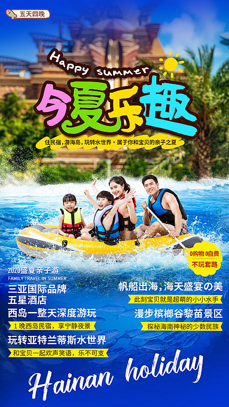 亲子旅游海报-源文件