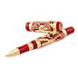 Montegrappa Dragon Bruce Lee 18k Gold Rollerball Pen w /Rubies.