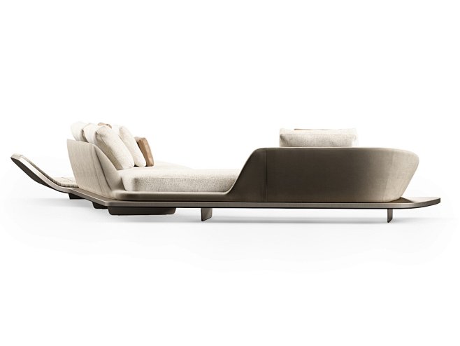 Leather sofa with chaise longue SEGNO | Sofa with chaise longue by Reflex_2