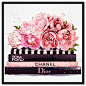Front view of Haute Couture Peonies featuring fashion and glam and books art.