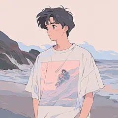 男生头像 | 少年与海