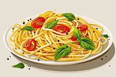 意大利面西餐美食插画