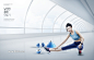 健身运动瑜伽美女健身房海报
