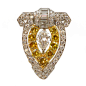 TIFFANY Yellow Diamond Dress Clip