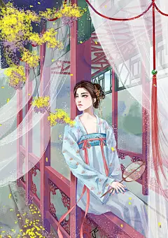 古风美人|汉服|齐胸襦裙|涂鸦王国|@一江湛