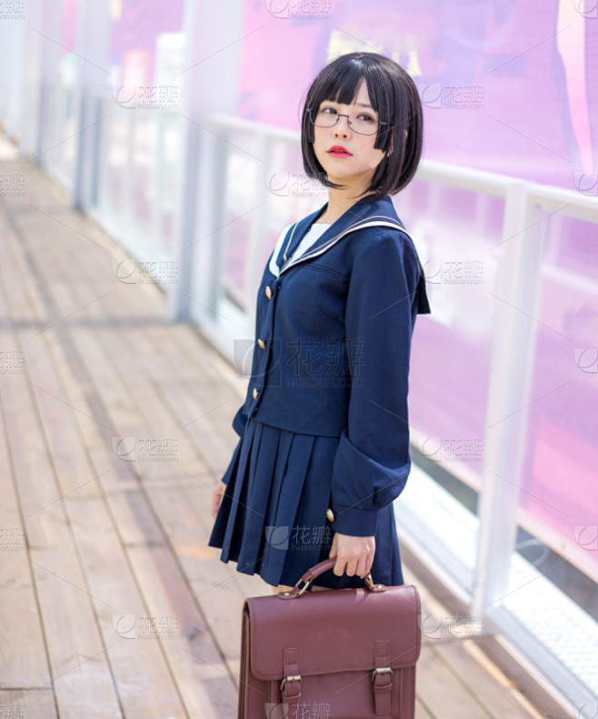 校服,亚洲,学生,女孩,可爱的,韧性,肖...