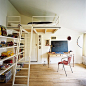 multifunctional room: bunk bed   vintage workspace (via S e a s e i g h t B l o g)
