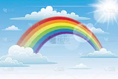 云景,彩虹,天空,华丽的,天气,壁纸,春天,童话故事,光谱色,弯曲