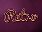 retno复古效果立体字体素材