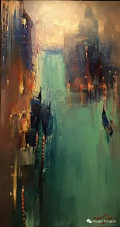 蒙古国油画家-敖特根道部单-内蒙古元素Inner Mongolia Elements