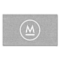 Big Initial Modern Monogram on Gray Linen Professional Business Card Template - personalize the front and back with your own info. Great for any profession - attorneys, lawyers, accountants, construction, real estate, realtors and more.: 