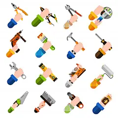 (源站可下源文件)Diy 手图标/Diy Hands Icons