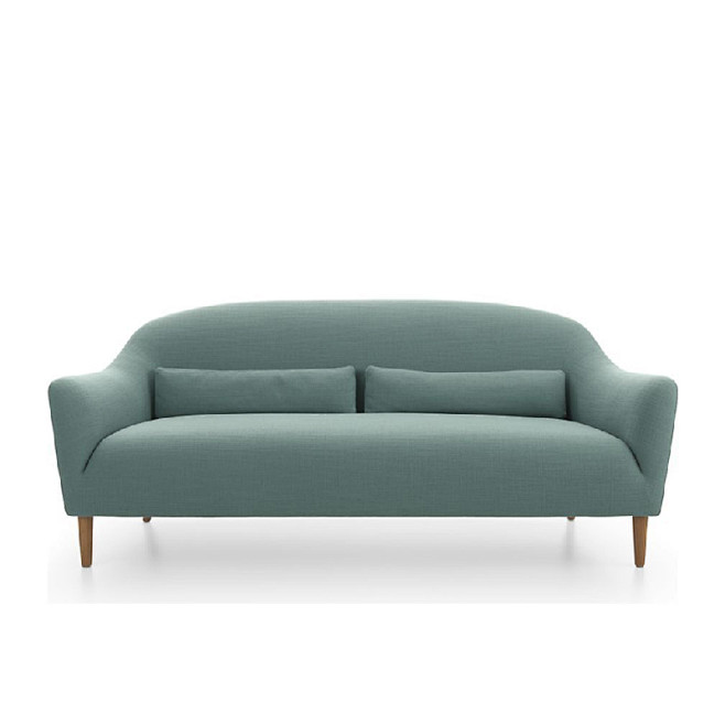 北欧设计款沙发创意二/三人布艺沙发时尚咖...