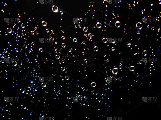 水滴,水,雨滴,黑色背景,泡泡,雨,黑色,水平画幅,纹理效果,瀑布