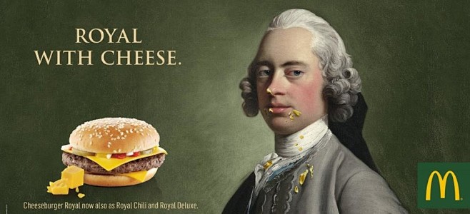 麦当劳汉堡包快餐创意平面广告