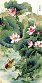 【国画】名家画笔下的《鸳鸯成双》_长篇视觉_百度空间