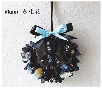 永生花车挂件line布朗熊汽车挂件车载花...