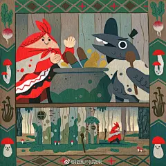 法国插画师 Duque yvan 《小红帽的故事》绘本插画设计作品|法国|小红帽的故事|插画师_新浪新闻