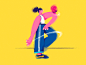 B. (Basketball girl) design characterdesign character sports ball dribbble vector basketball girl draw illustration