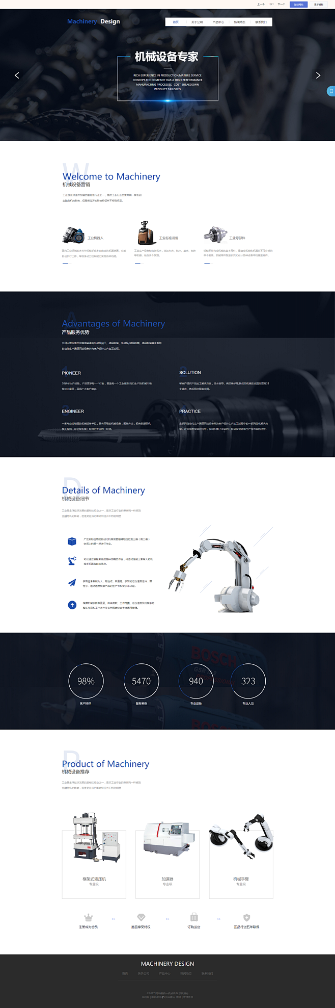 网站模板—机械设备