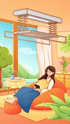晾衣架海报