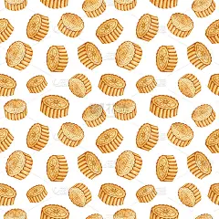 白色的月饼图案