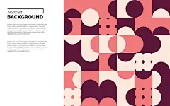 免费矢量马赛克平面创意背景矢量插图