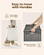 Amazon.com: Greenstell Laundry Hamper with Lid and 2 & 1 Removable Liner Bags, No Install Needed, 160L Collapsible Laundry Basket, Wicker Clothes Hamper with Handles, Hamper for Bedroom, Bathroom, Grey : Home & Kitchen