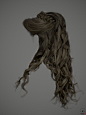 Clementine's hair, Georgian Avasilcutei : Made this hair for my newest real time project(Clementine from Westworld) but being curly it's almost impossible to go low on the polycount so I've ended with a hair that is quite heavy on the polycount but looks 