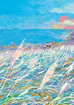 清风、大海、骑行_画画的陶然__插画师作品_涂鸦王国gracg.com