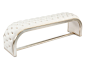 Aintree Curved Bench - Upholstered Exposed Wood - Upholstered Furniture - Our Products