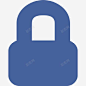 锁定隐私安全脸谱网的SVG图标 创意素材