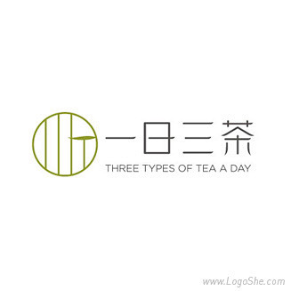 一日三茶字体Logo设计