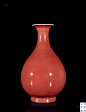 2103红釉玉壶春瓶 