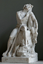 Sleeping Shepherd. 1751.Louis Claude Vasse. French 1716-1772. marble. Louvre Museum.http://hadrian6.tumblr.com