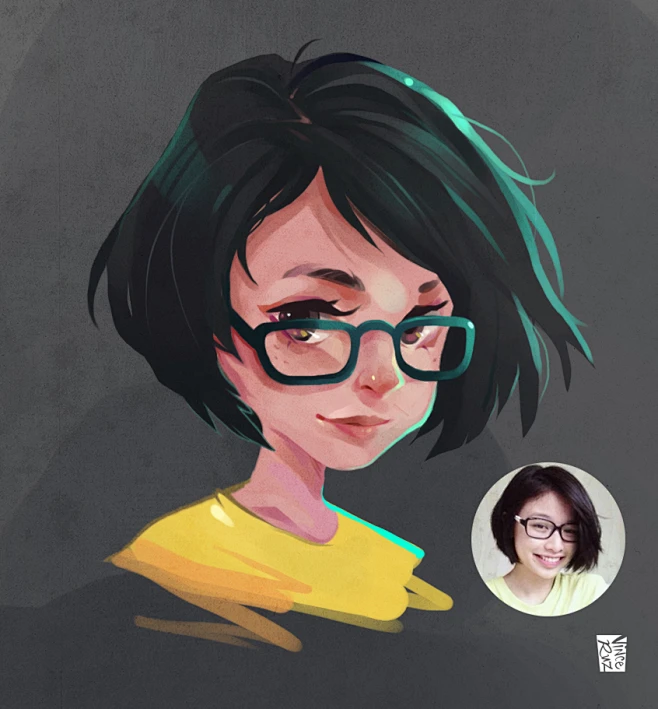 Stylized Portraits-花瓣网