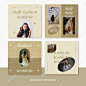 Aesthetic sale fashion instagram post collection Premium Vector