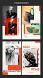 Premium PSD | Instagram story or stories set with fashion theme
