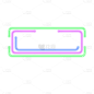霓虹灯风文本框贴纸-SVG8