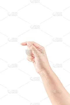靠近的手和手臂在白色的背景。