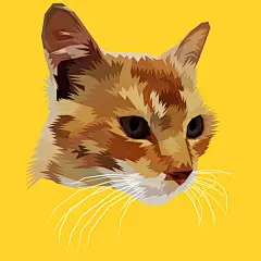 小猫咪小清新写实彩色小动物插画