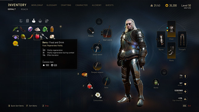 The Witcher 3 UI Red...