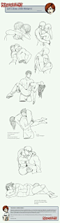 How to draw couple poses: