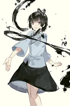 文艺清纯手绘民国美女手机壁纸