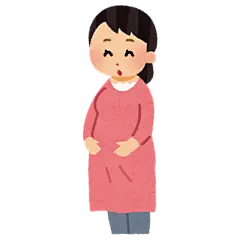 孕妇 正面 侧面 哺乳期 大肚子的女人  插画 免扣 素材 手绘 png2